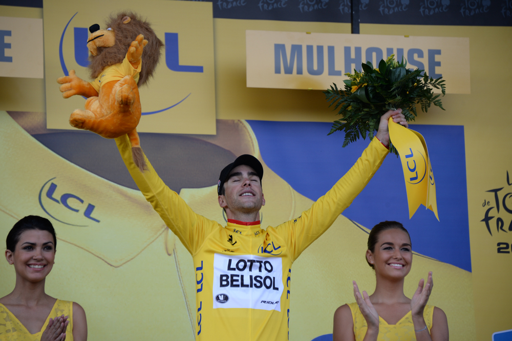 El Pelotón Tony Gallopin: «El 14 de julio llevar el amarillo es increíble»
