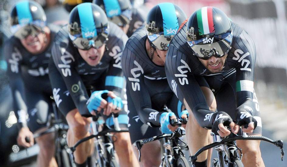 El Pelotón Team Sky es el más fuerte en la crono por equipos de Romandía