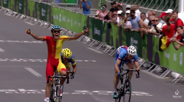 El Pelotón Luis León Sánchez da a España el oro en Bakú