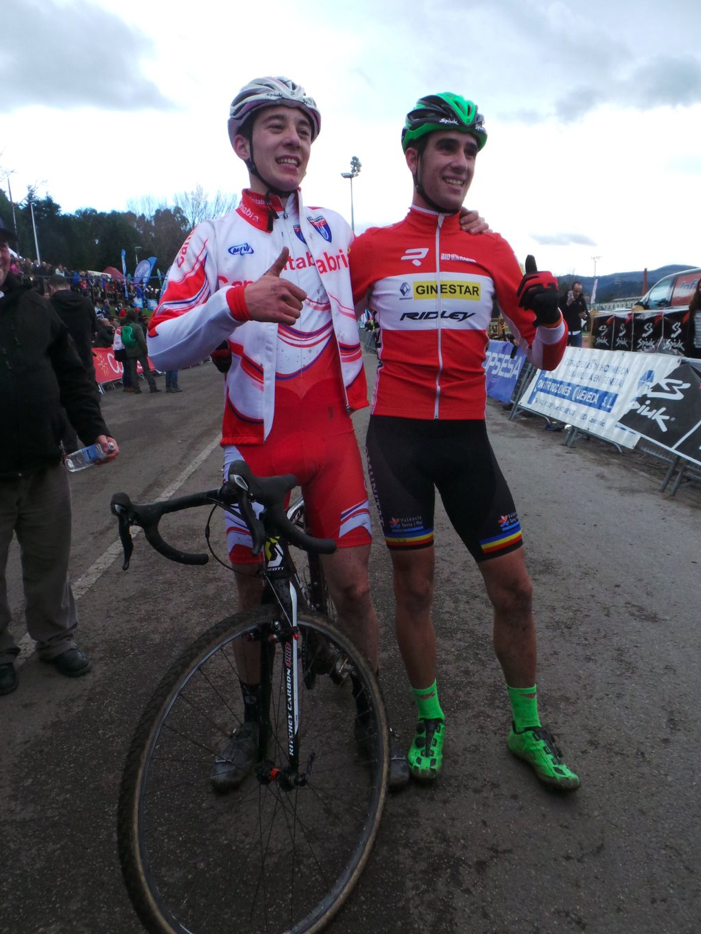 Adrián García y Felipe Orts tras la carrera. Foto: © RFEC