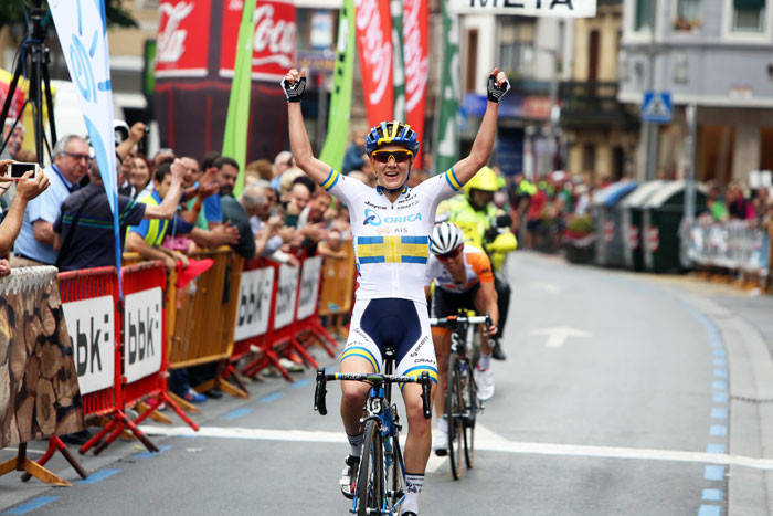 Emma Johansson, ganadora de la Durango-Durango 2015. Foto: Oskar Martínez