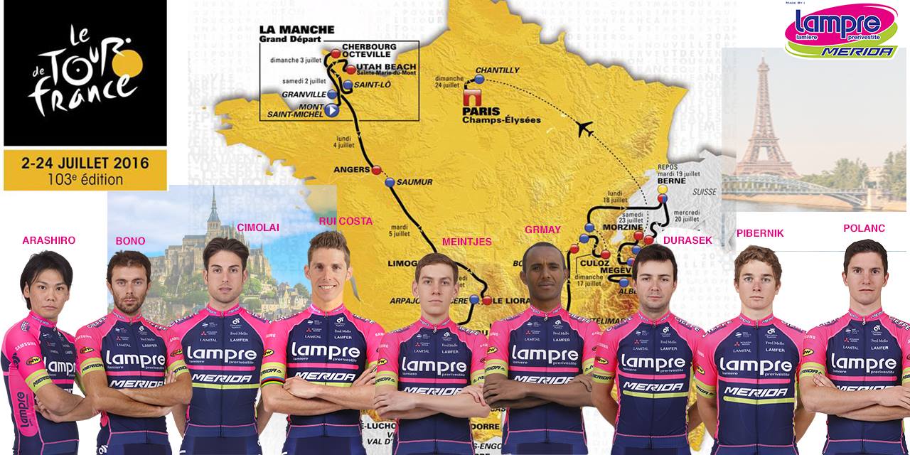 El Pelotón Lampre- Merida: en busca de su lugar en el Tour