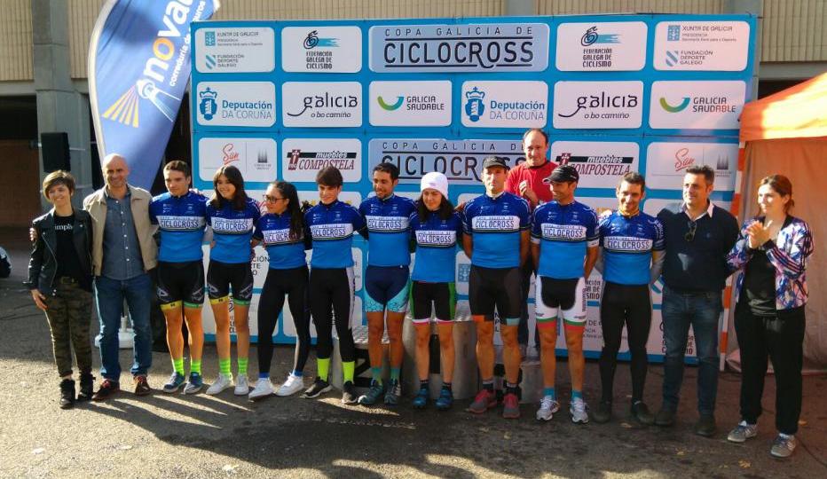 Líderes gallegos tras el Ciclocross de Santiago (Foto: @F_Gal_Ciclismo)