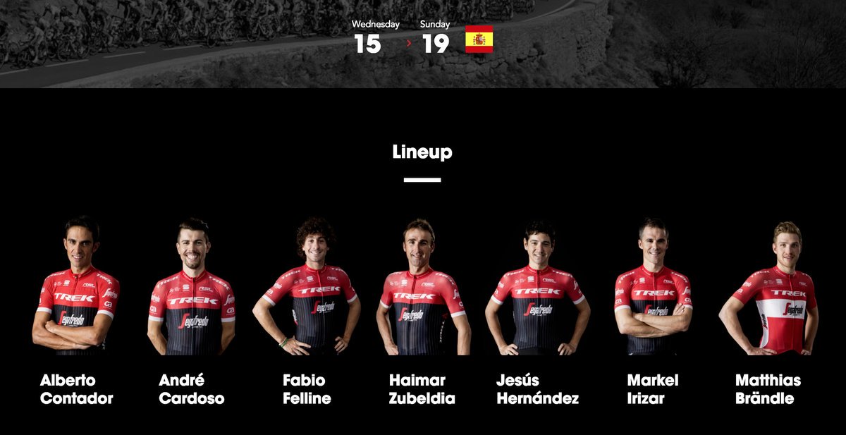 El Pelotón Contador estrenará el maillot del Trek-Segafredo en Andalucía