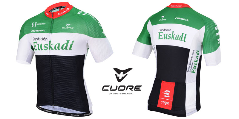 El Pelotón Cuore presenta el nuevo maillot de la Fundación Euskadi