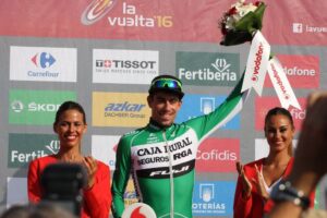 Jaime Rosón durante la Vuelta  a España 2016. (Fuente: Facebook Jaime Rosón)