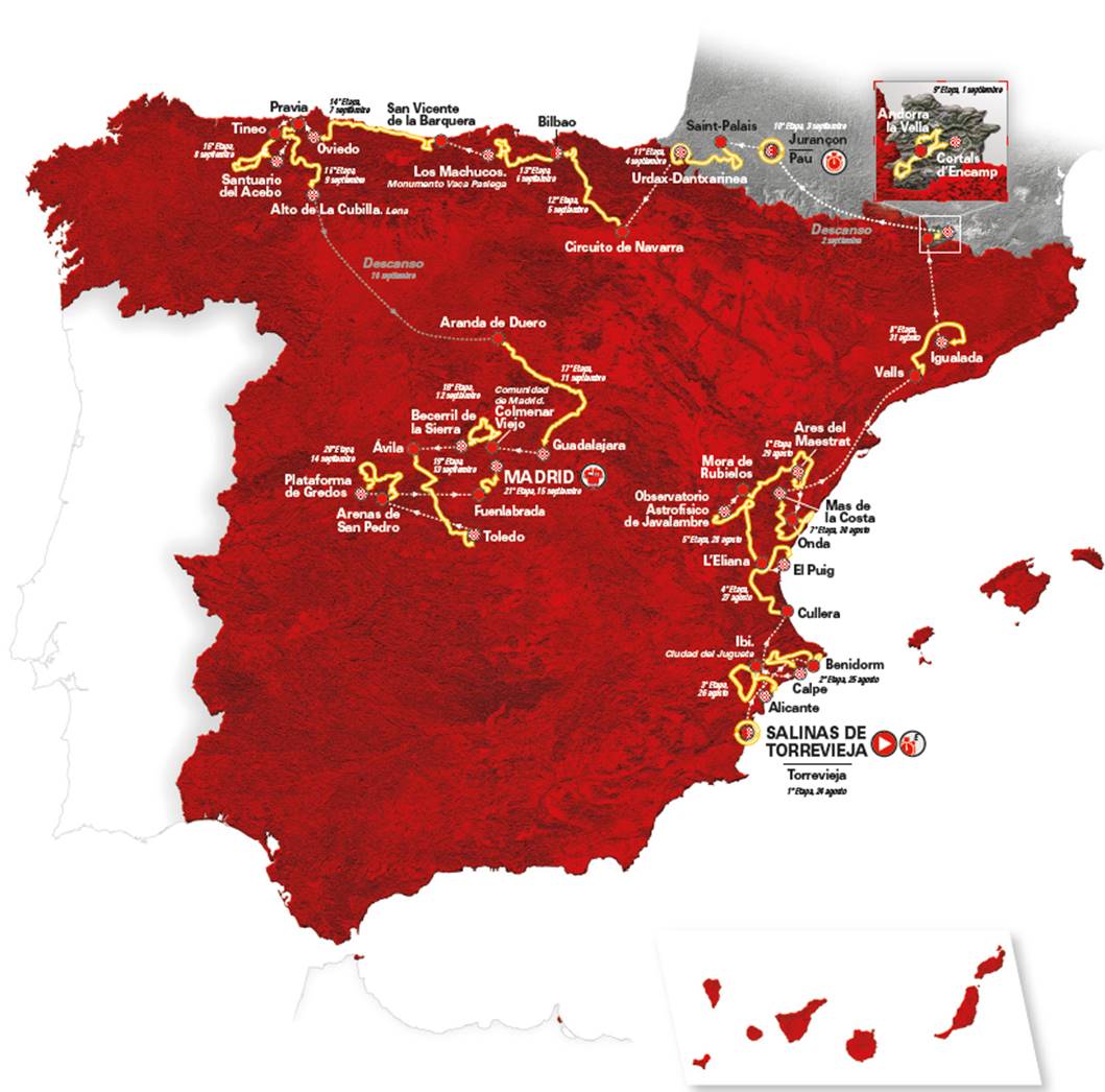 El Pelotón Desvelado el recorrido de La Vuelta España 2019