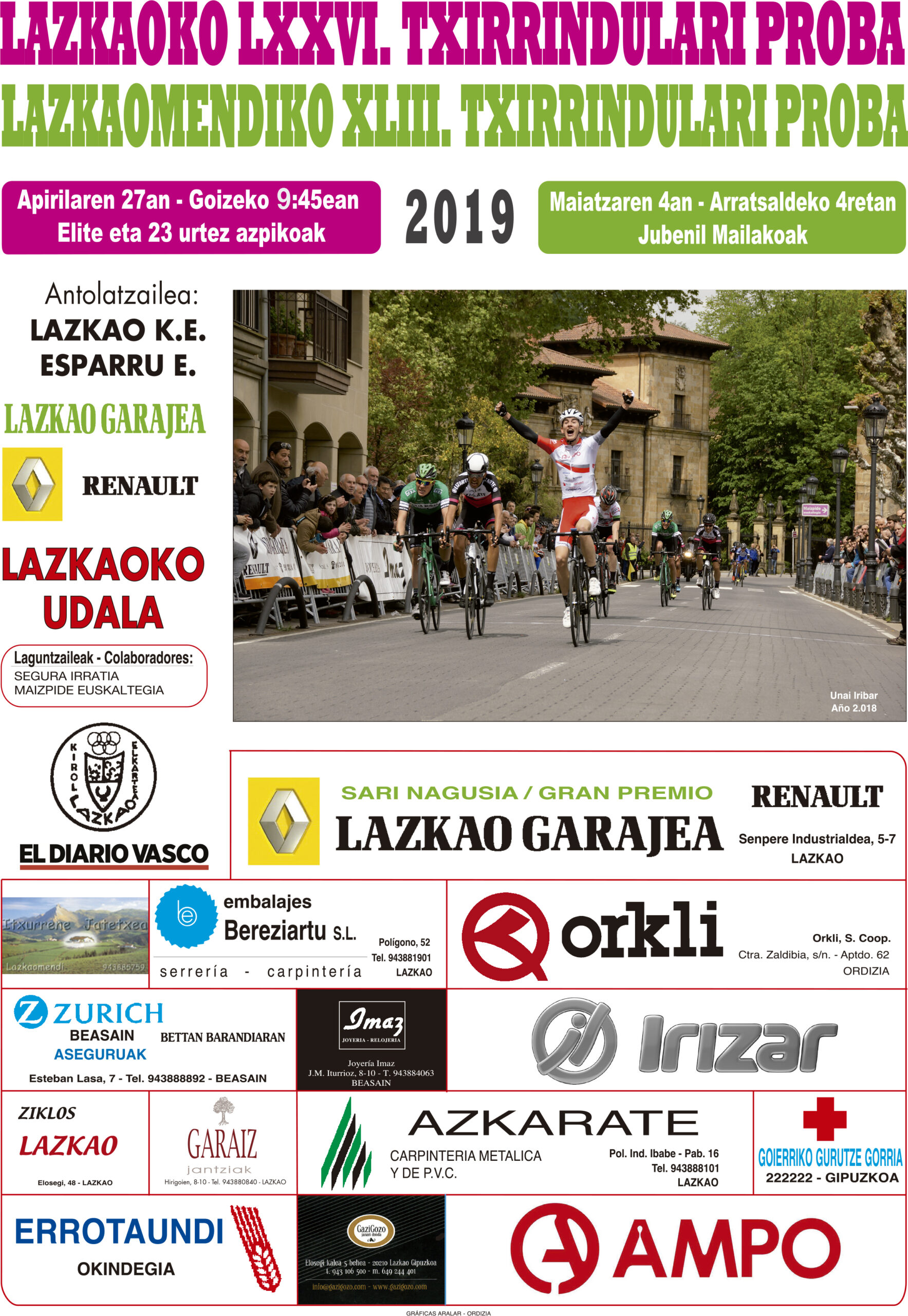 cartel lazkao euskaldun 2019
