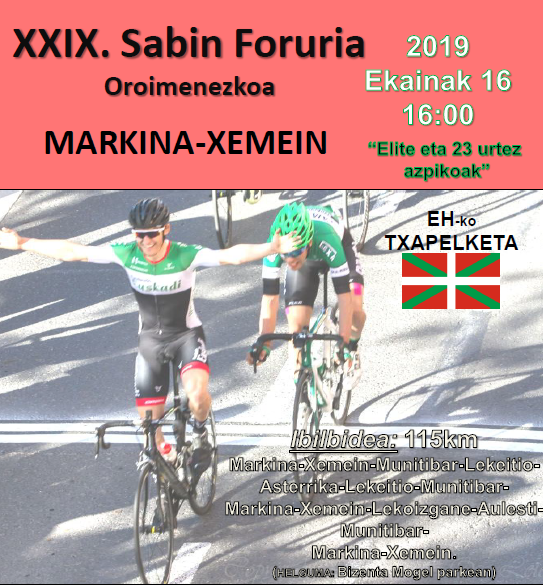 El Pelotón PREVIA | Markina-Xemein celebra el cotizado campeonato de Euskadi