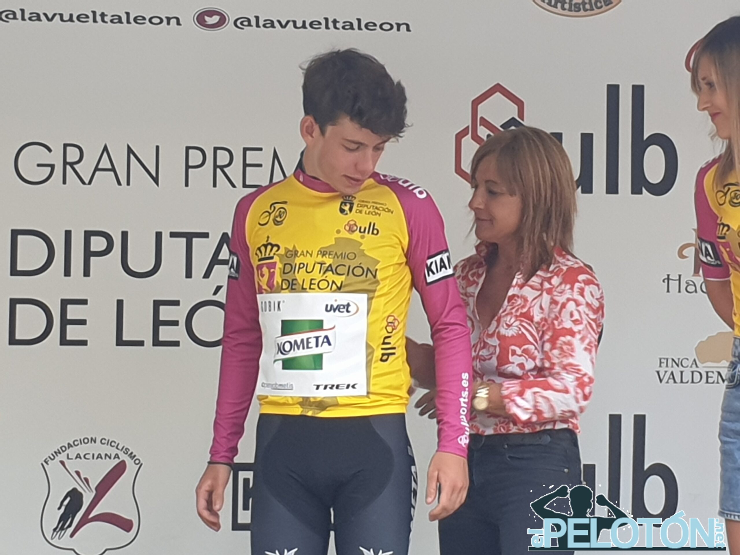 El Pelotón Alessadro Fancellu (Kometa), líder de la Vuelta a León "Gracias a todo el equipo porque han hecho un trabajo excepcional"