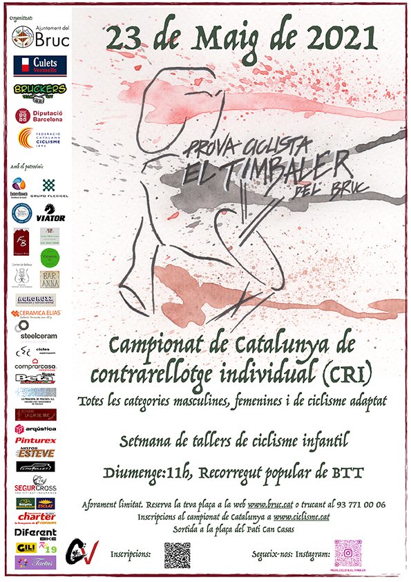 Cartel de los campeonatos catalanes de crono de El Bruc
