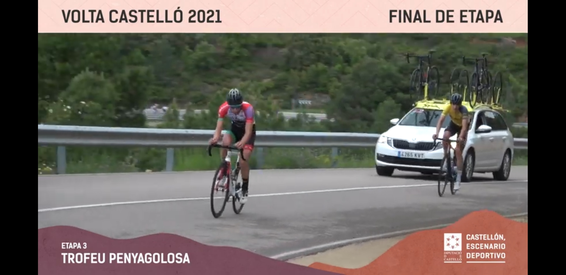 Imagen de los últimos kilómetros de la tercera etapa de la Volta a Castelló