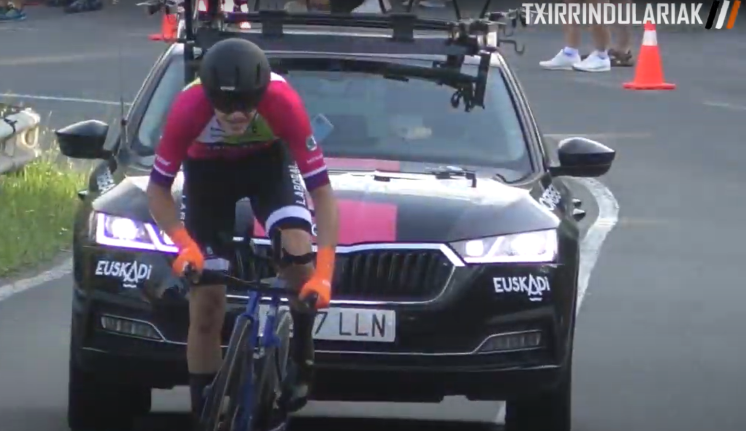 Imagen de Enekoitz Azparren en pleno esfuerzo en el Memorial Gervais