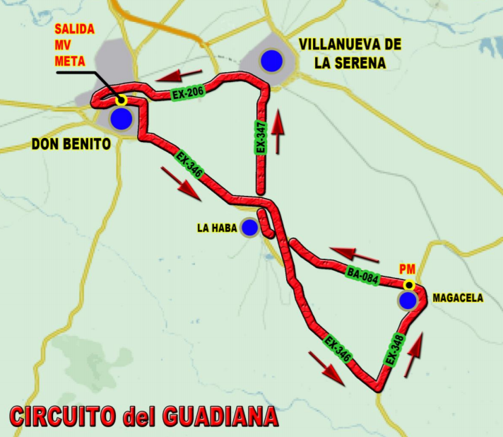 Plano del 57 Circuito Guadiana de Don Benito