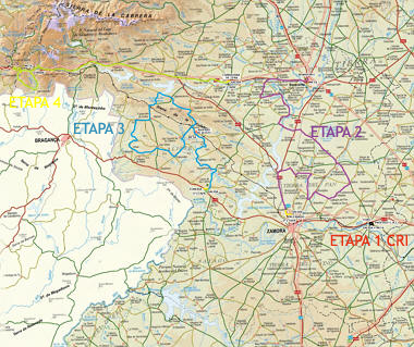 Mapa etapas Vuelta a Zamora 2021