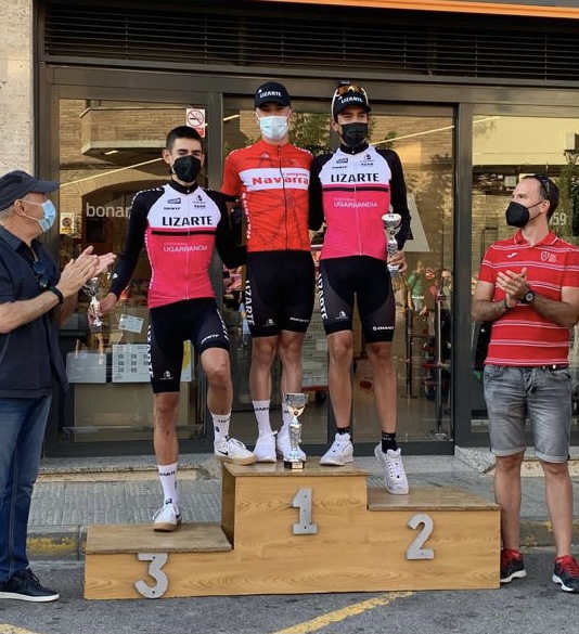 Podium de los campeonatos de Navarra contra el crono