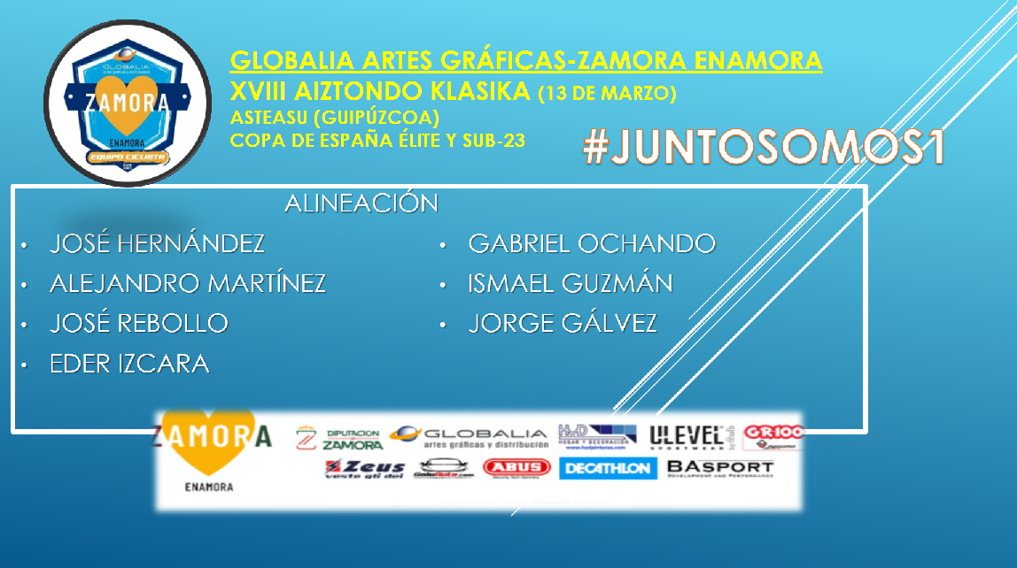 Alineación del Globalia-Zamora Enamora para Aiztondo Klasika