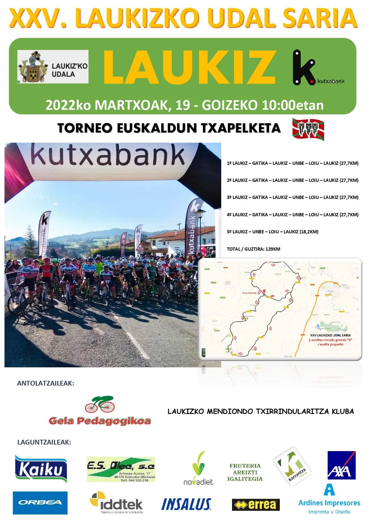 Cartel de la prueba de Laukiz 2022