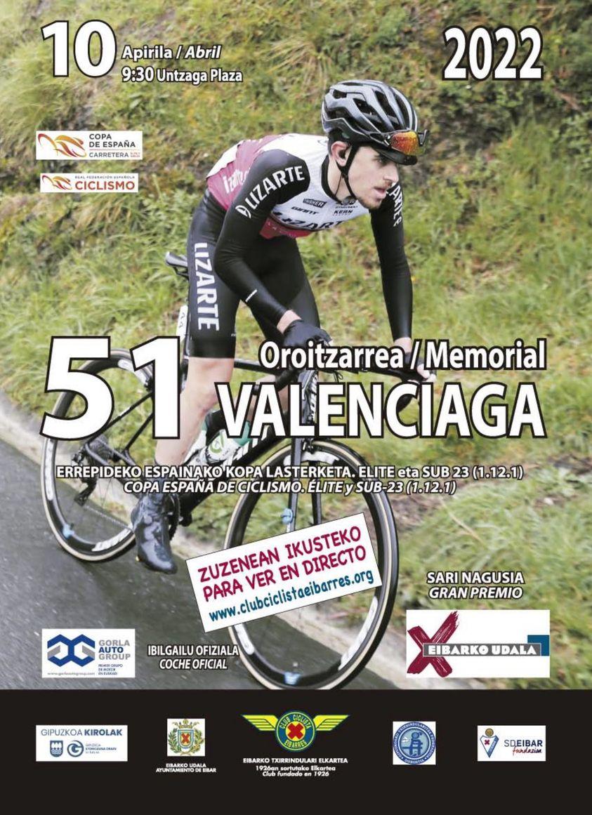 Cartel del Memorial Valenciaga 2022