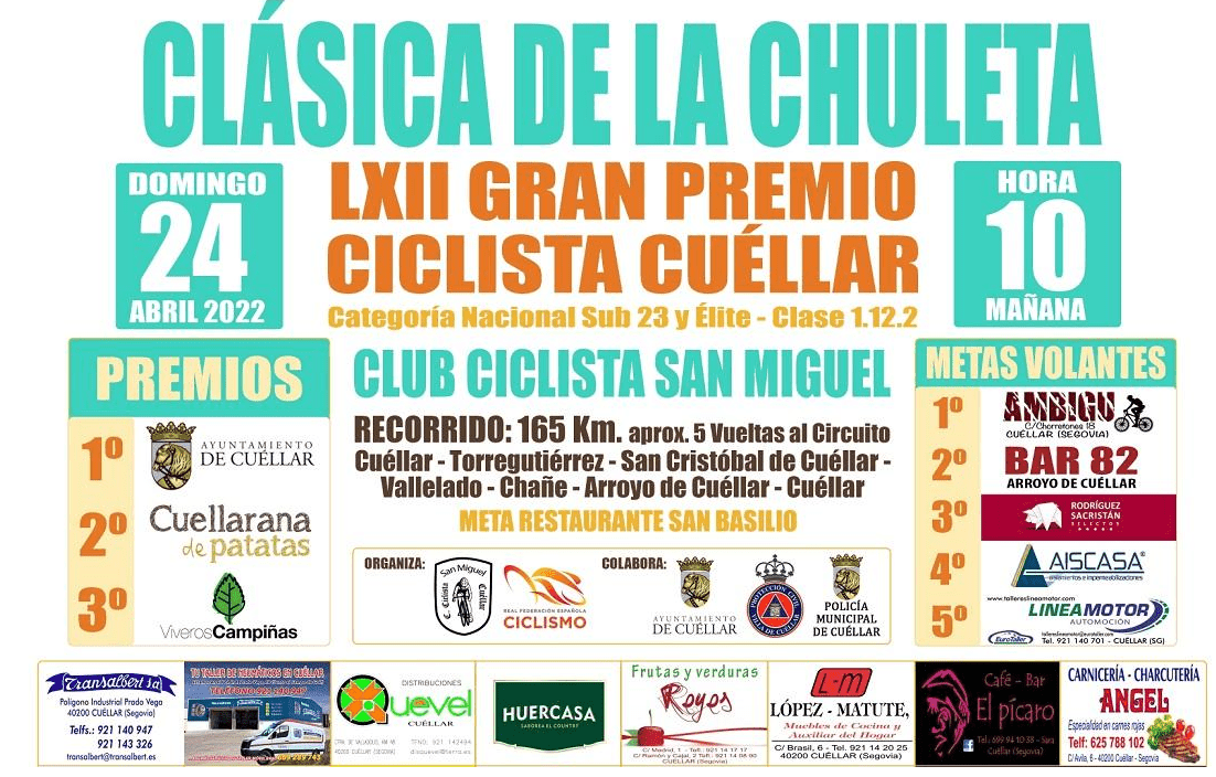 cartel Clásica de la Chuleta de Cuéllar 2022