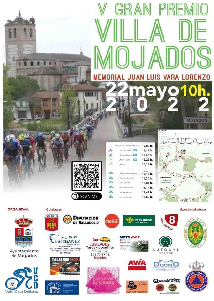 Cartel del V GP Villa de Mojados-Memorial Juan Luis Vara Lorenzo 2022