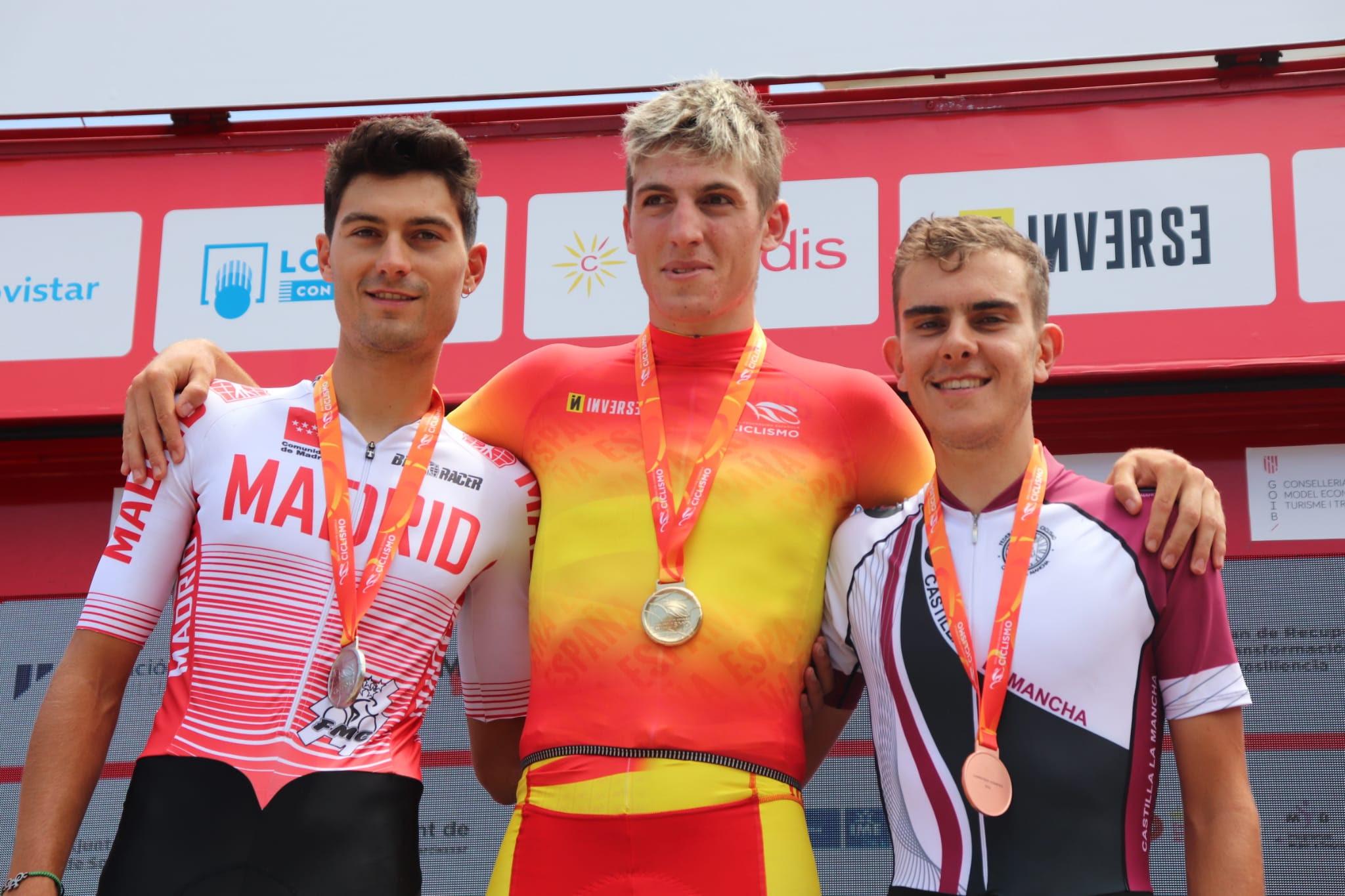 Podium CRI sub-23 RFEC 2022 Mallorca Castrillo Garchu Tercero