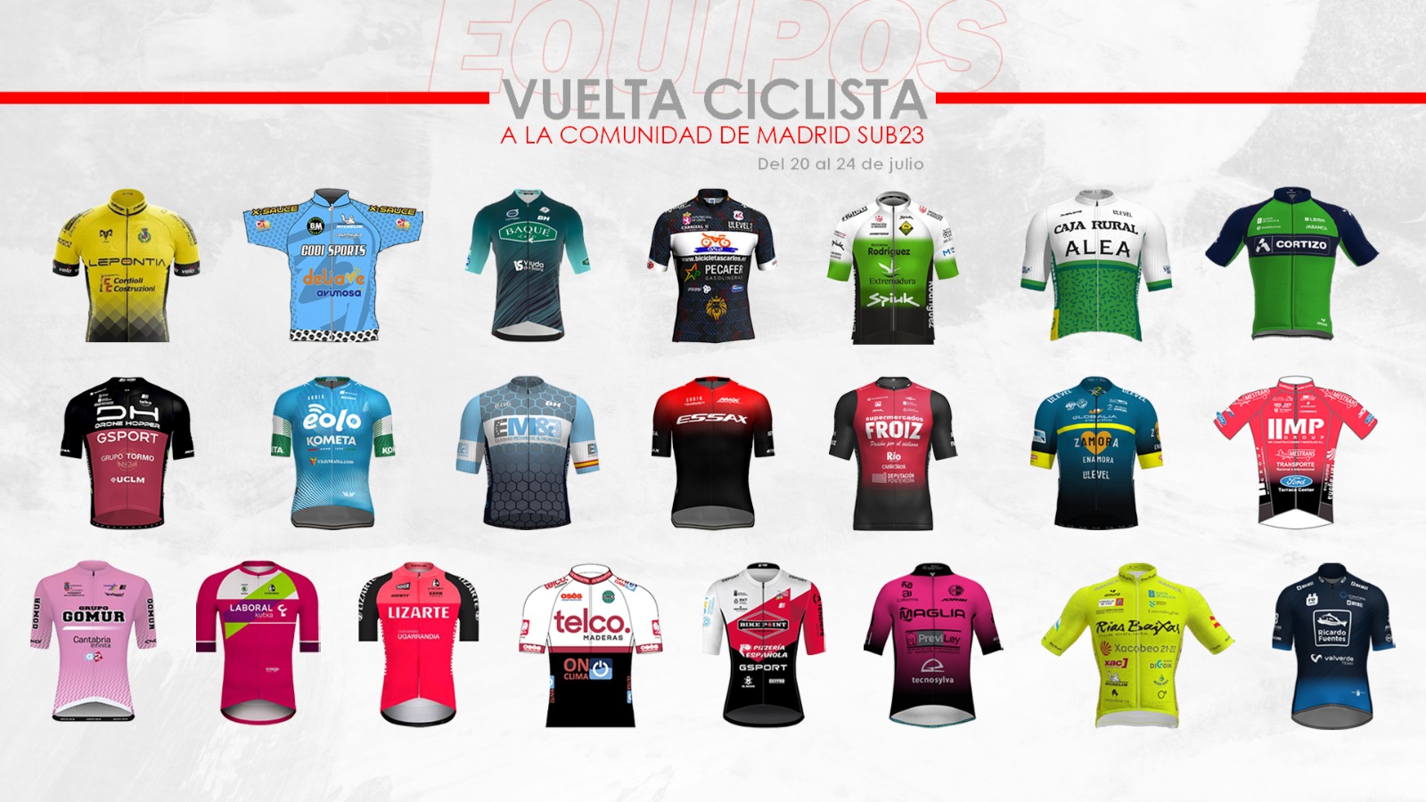 Equipos Vuelta a Madrid sub-23