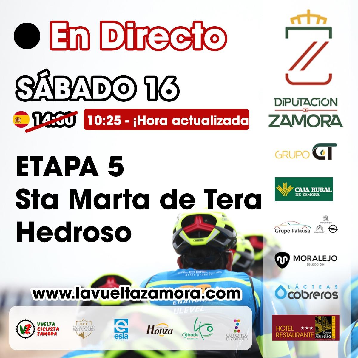 Cartel entrada Directo TV de la 5ª etapa Vuelta a Zamora