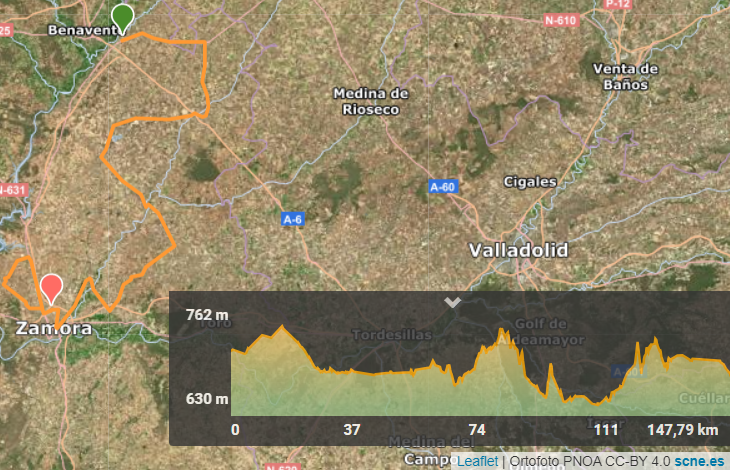 Perfil y plano de la etapa 4 de la Vuelta a Zamora 2022