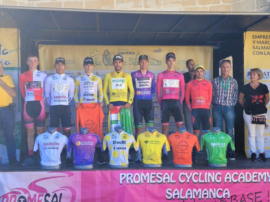 Podium de la 1ª etapa de Vuelta a Salamanca 2022 