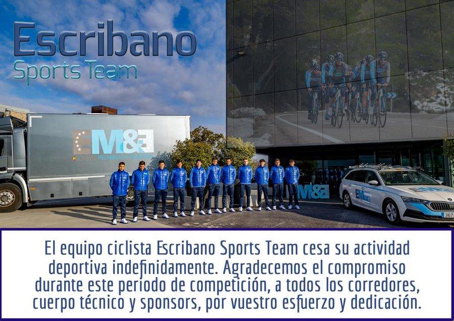 Comunicado de despedida del Escribano Team