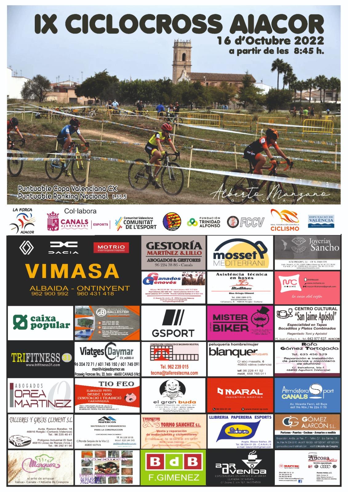 Cartel ciclocross Aiacor 2022