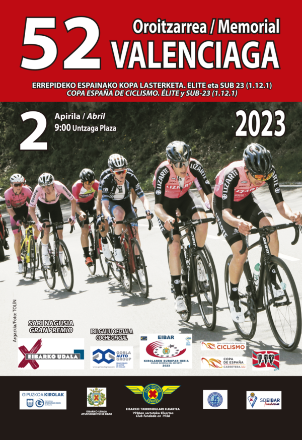 Cartel del 52º Memorial Valenciaga 2023