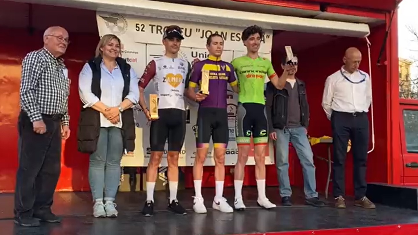El Pelotón Sabadell sigue bajo dominio ruso gracias a Egor Igoshev (CC Catalunya-Barcelona) Podio Trofeu Joan Escolà Sabadell 2023
