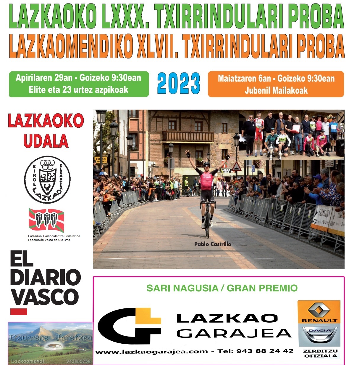 Cartel de la LXXX Lazkaoko Proba 2023