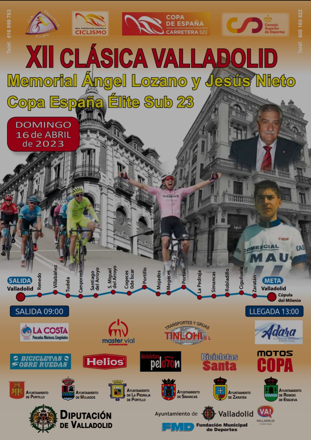 Cartel del la XII Clásica Valladolid-Memorial Ángel Lozano - Copa de España 2023