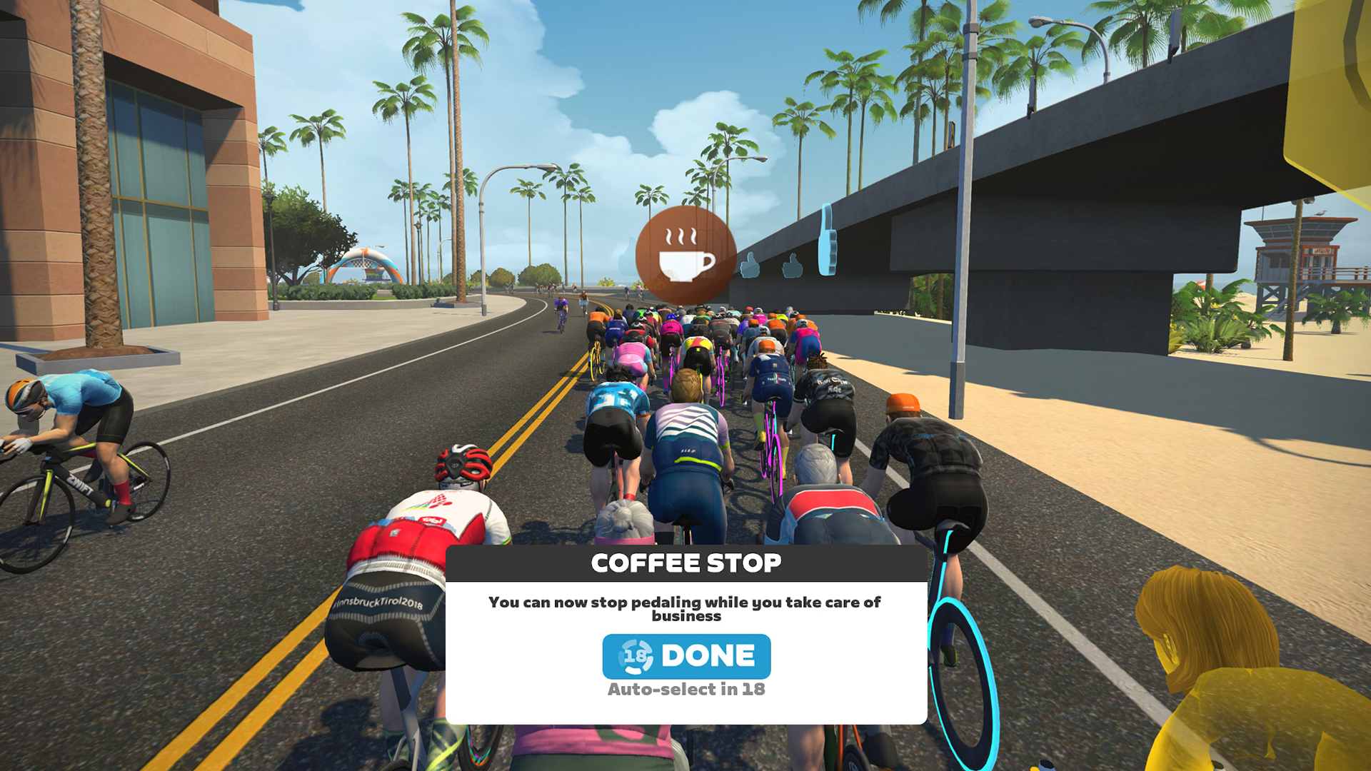 Zwift Coffe Stop