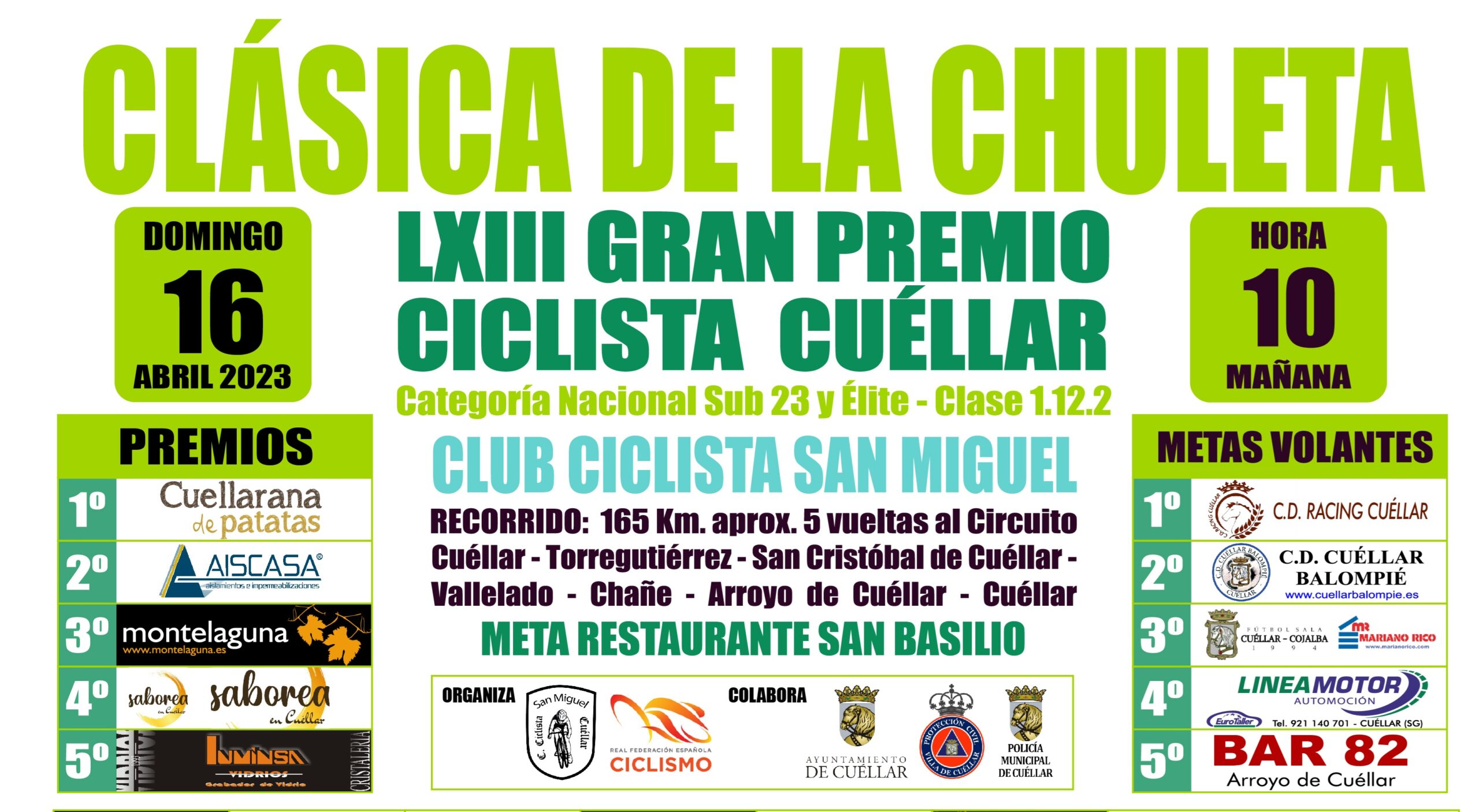 Cartel de la Clásica de la Chuleta de Cuéllar 2023