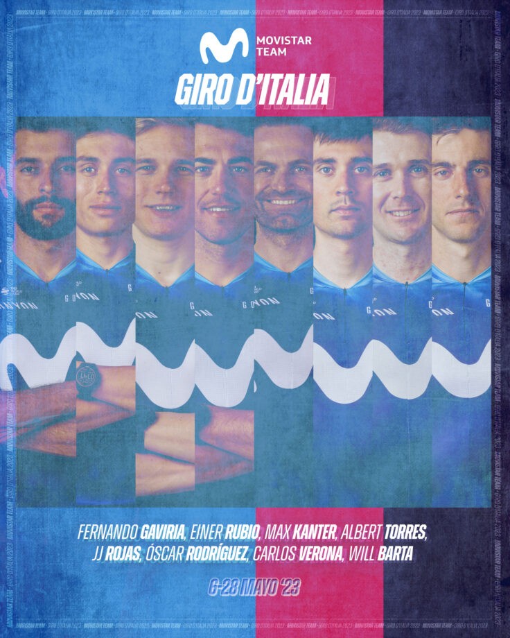 Alineación Movistar Team Giro d'Italia 2023