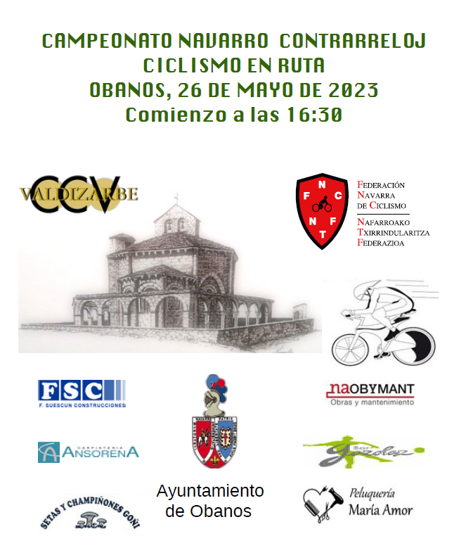 Cartel Campeonato de Navarra CRI 2023 - Obanos