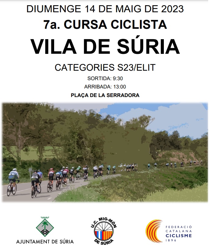 Cartel Cursa Ciclista Vila de Súria 2023