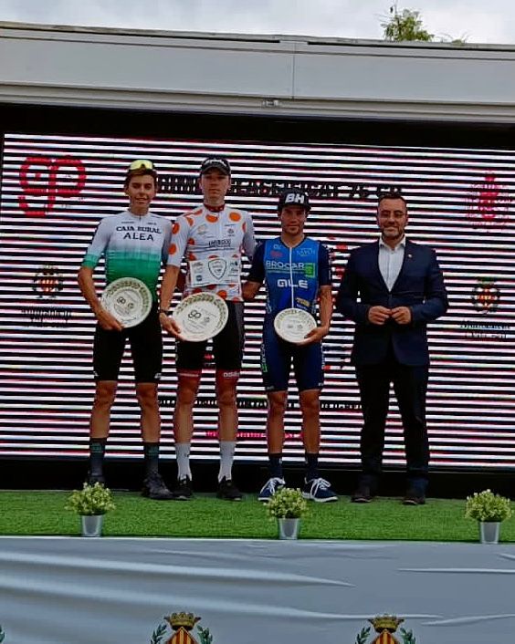 Podio del GP Vila-Real 2023 con Krawiec, Guardeño y Tomas