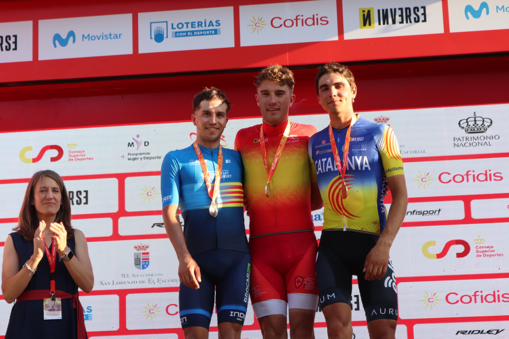 Podio de la prueba sub-23 en línea #CEMadrid23