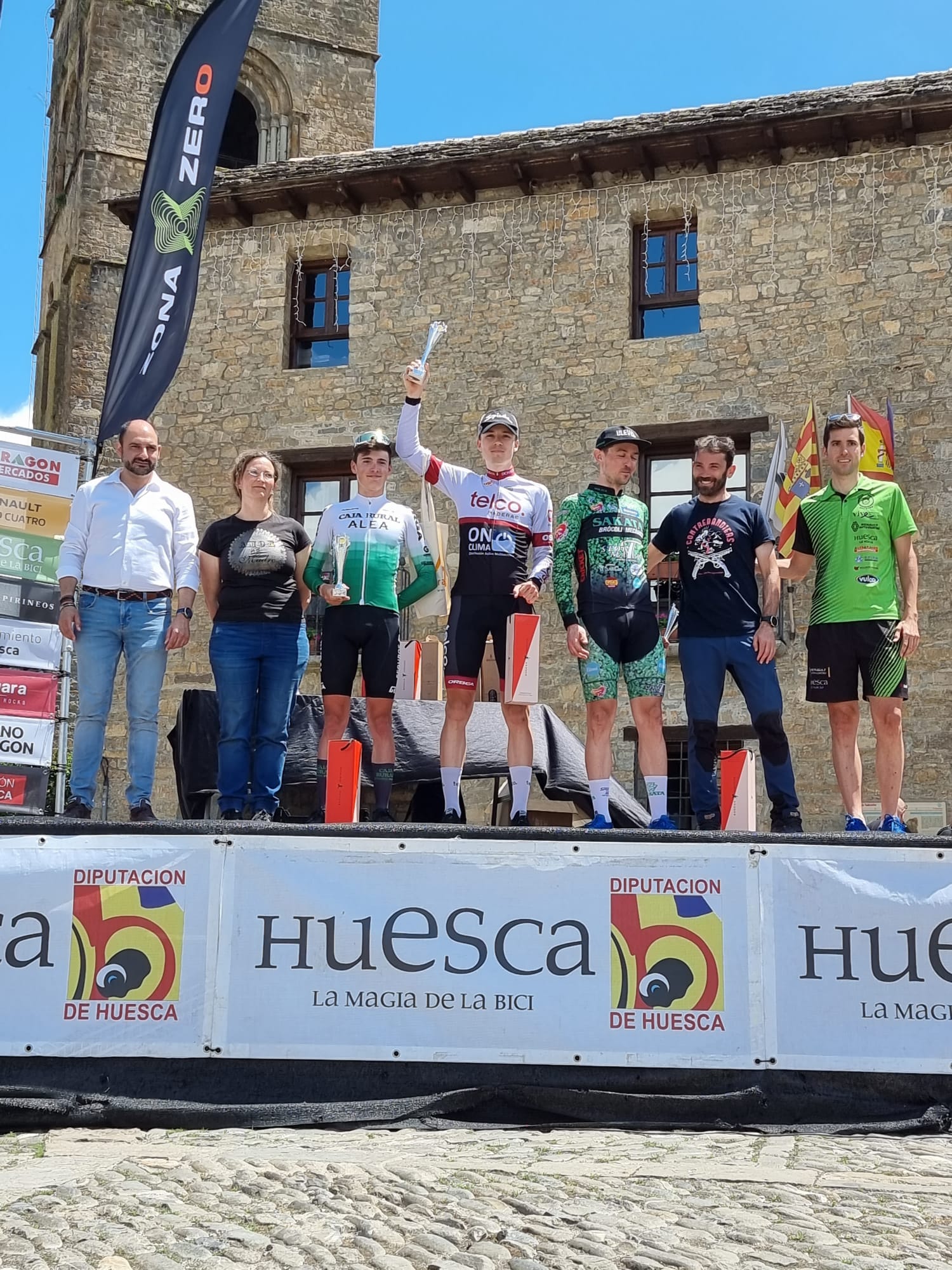 Podium Trofeo B Guara Krawiec Telco ON Clima Osés