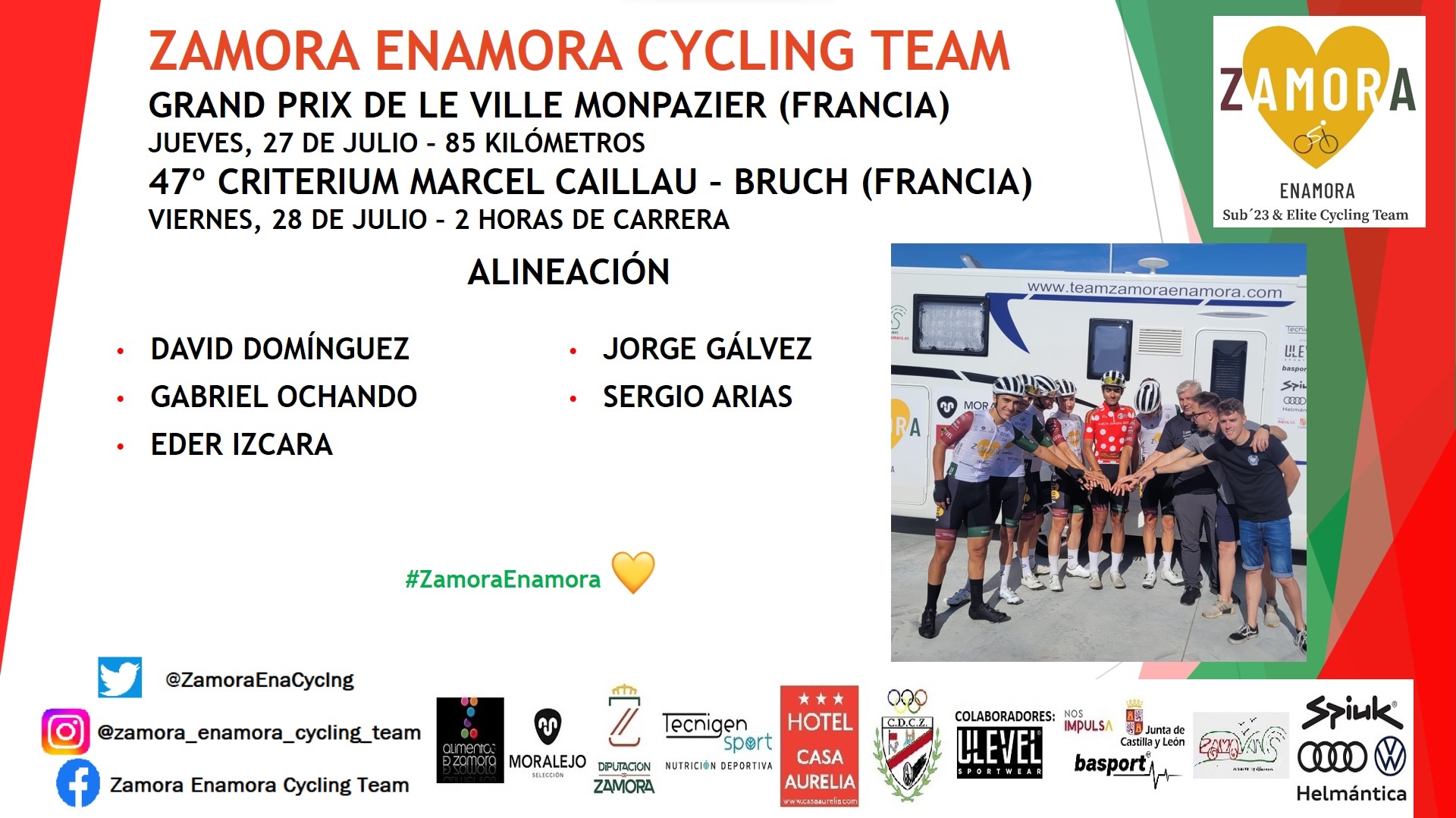 Alineación Criteriums Francia - Zamora Enamora