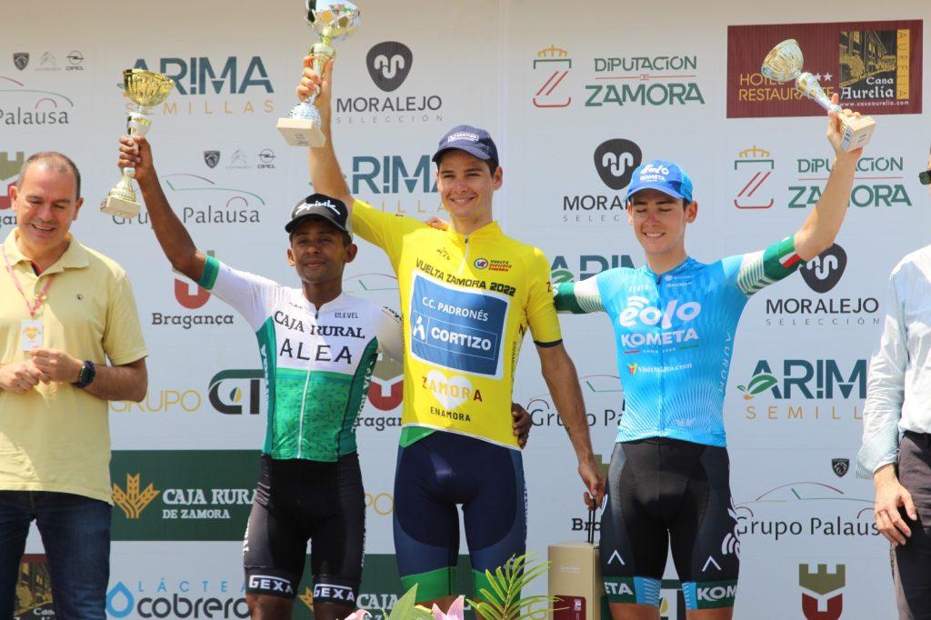 Fagúndez, Kinfe y Serrano, podio de la Vuelta a Zamora 2022