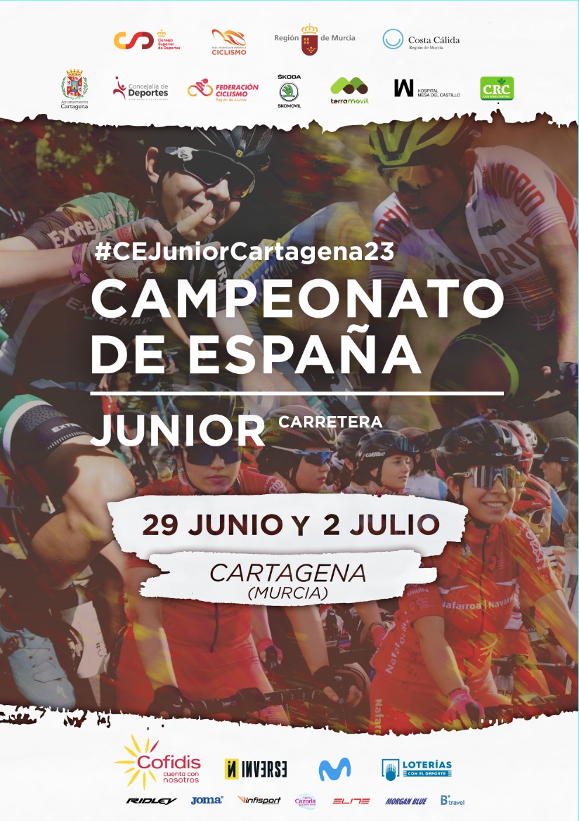 Cartel Campeonato de España Junior Cartagena 2023