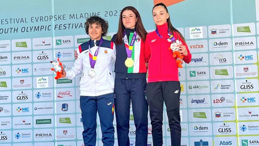 Paula Ostiz brilla para conseguir la plata en la prueba en línea del FOJE