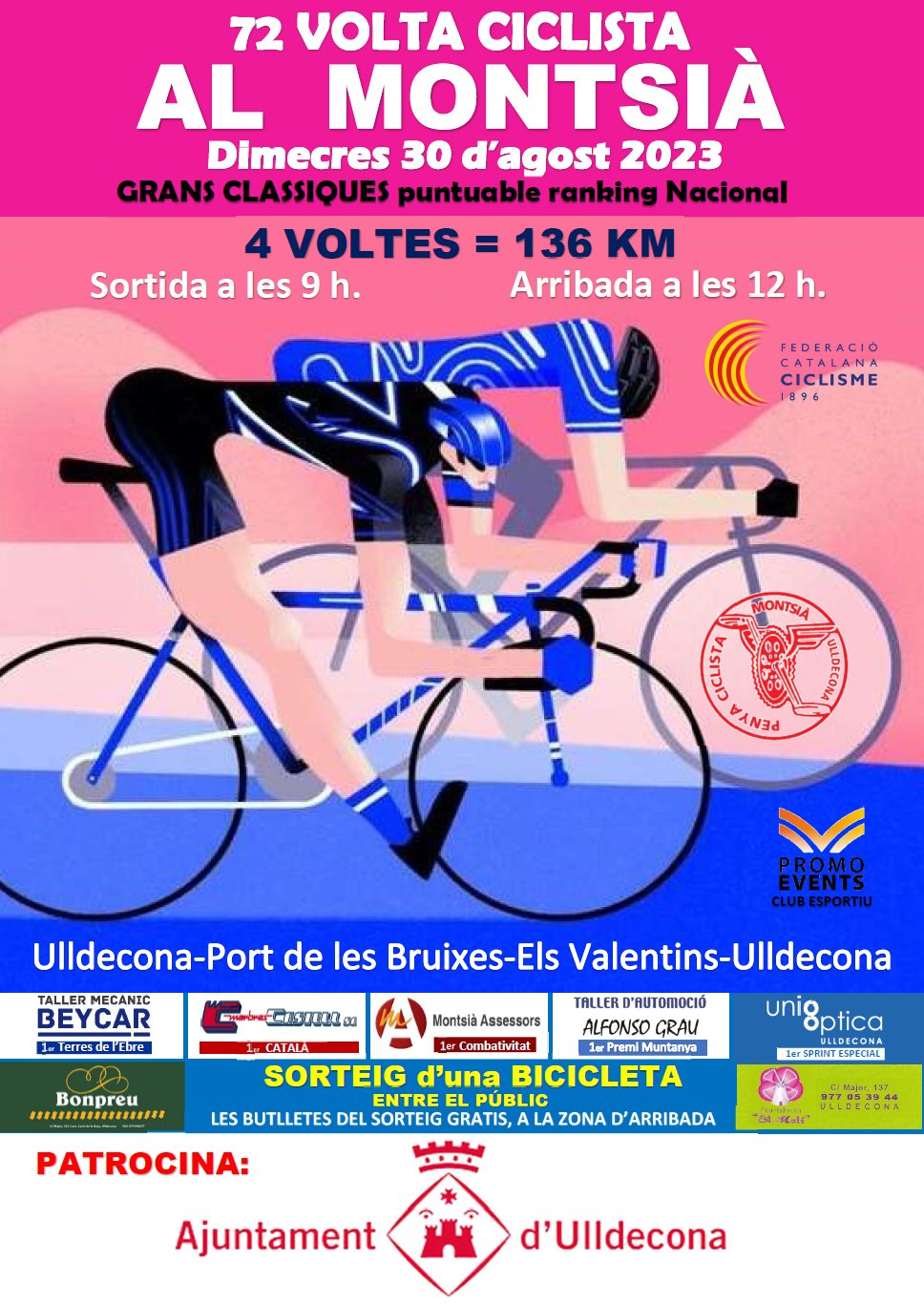 Cartel de la 72ª Volta Ciclista al Montsià de Ulldecona 2023