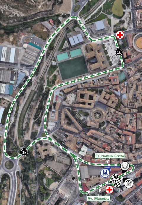 Plano del circuito del GP San Lorenzo de Huesca 2023